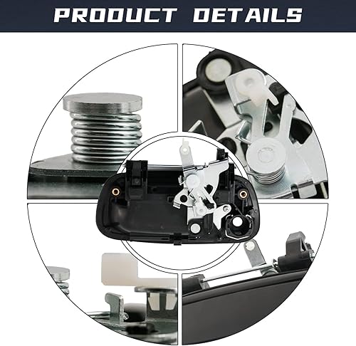 Miniatura 2 de Pestillo negro para manija de la plataforma trasera de la caja de camioneta con orificio para llave compatible con kit de repuesto Tundra 2000-2006