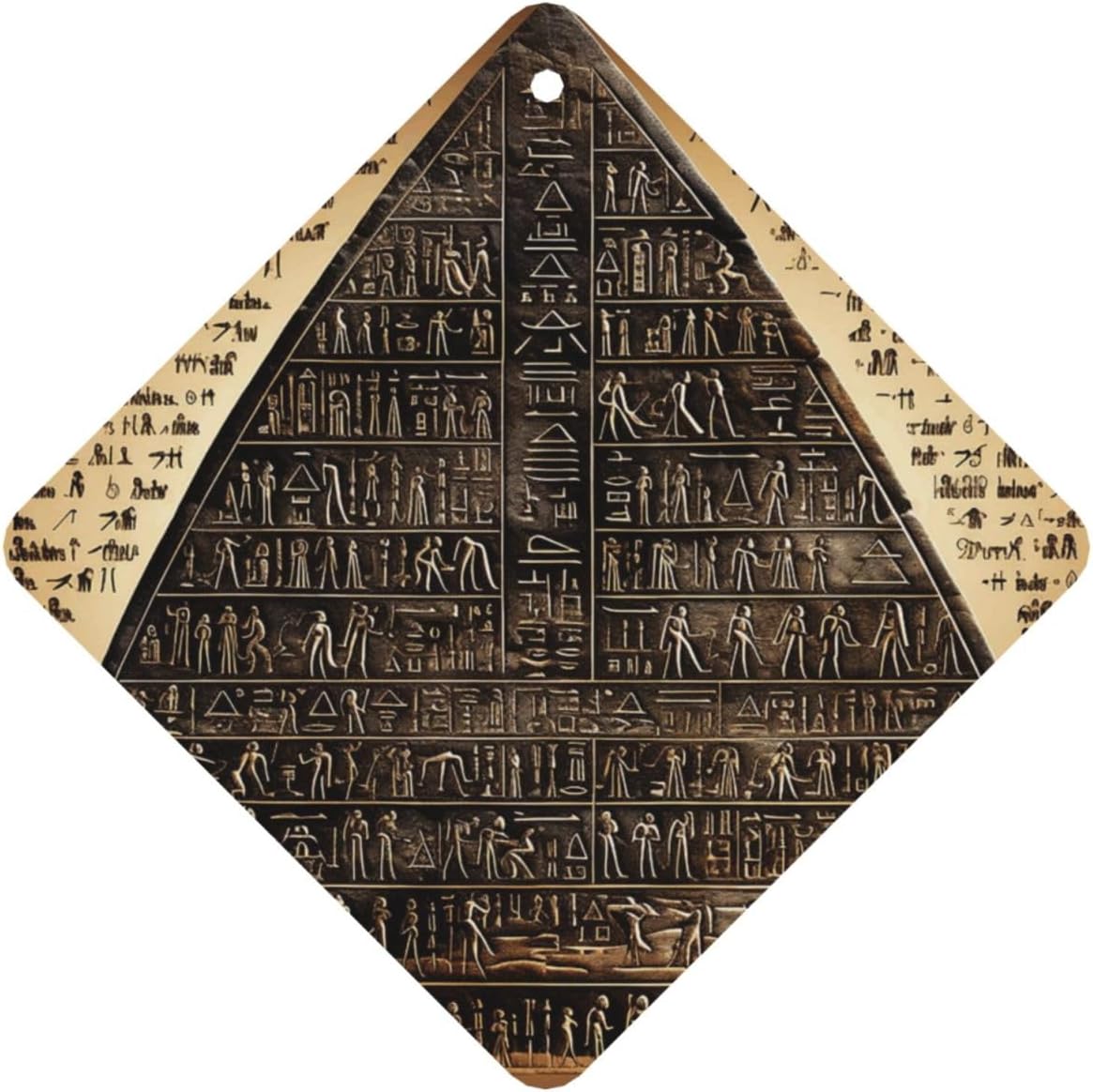 Car Air Freshener 100 PCS Ancient Egyptian Hieroglyph Hanging Car Air Fresheners Auto Interior Decor Card Freshener Strong Scented Card Lavender Cars Scents for Office Bedroom Close Drawer Square