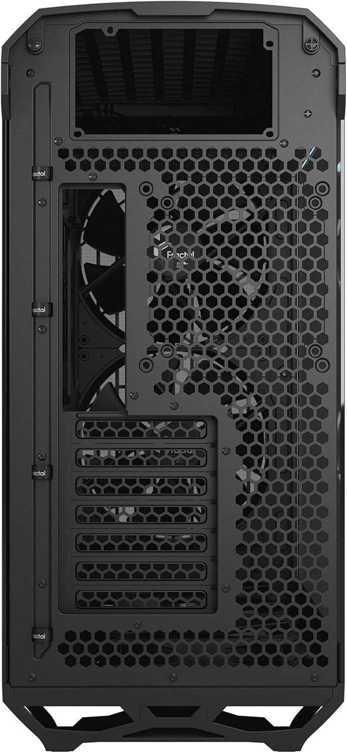 Fractal Design Torrent Black - Light Tint Tempered Glass Side Panel - Open Grille for Maximum air Intake - Two 180mm PWM and Three 140mm Fans Included - Type C - ATX Airflow Mid Tower PC Gaming Case