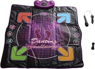 Electronic Dance Pad with Microphone, 4 Game Modes, Different Music, Antislip, Improve Coordination, Children's Dance Mat (Lighting Type)