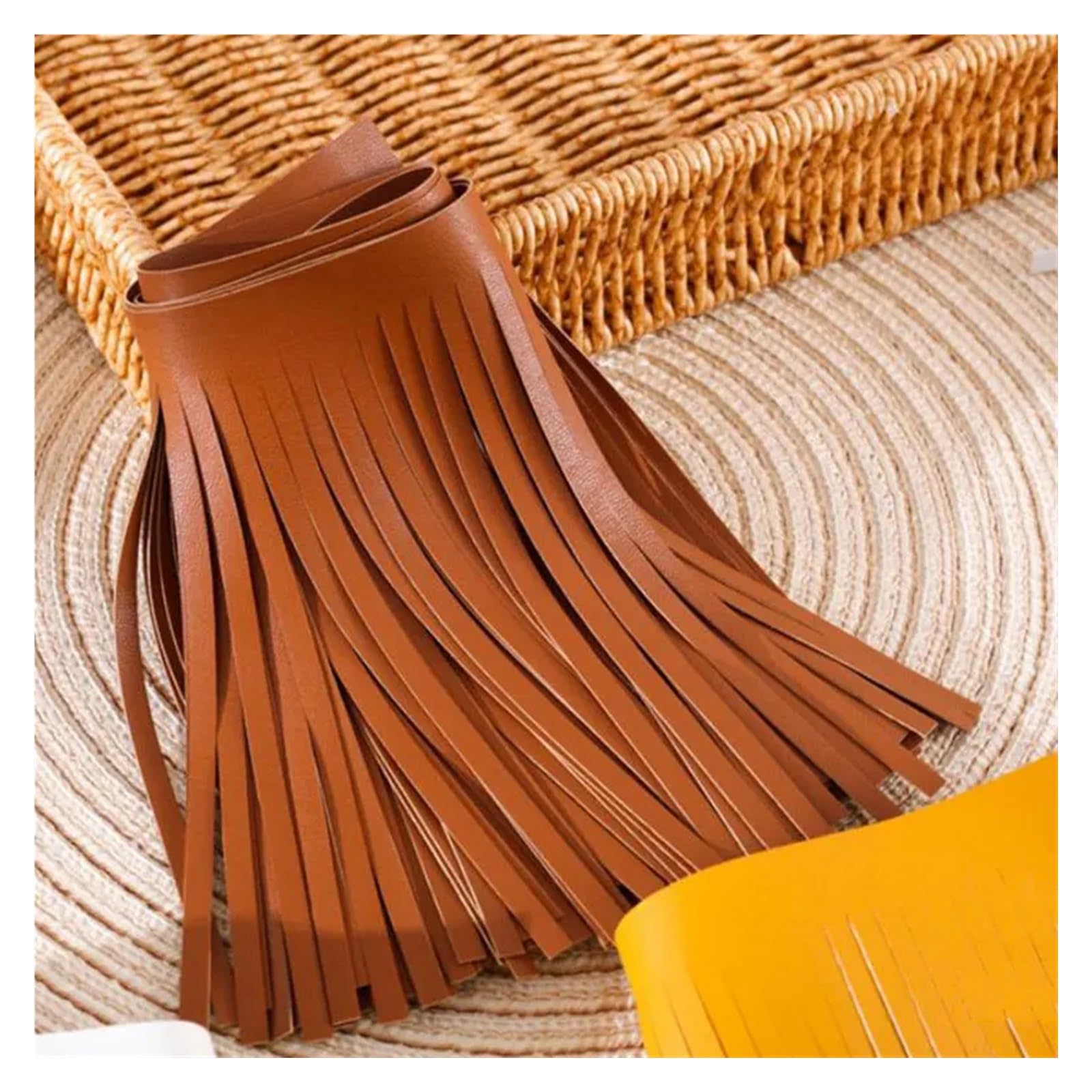 Fransenborte 1 m Kunstleder-Quaste, 10/15/20/25/30 cm, Spitzenband, DIY-Jacke, Rock, Kleidung, Handtasche, Fransenbesatz, Dekor, Nähzubehör