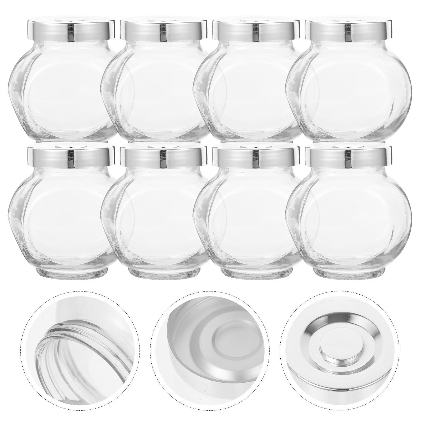 DOITOOL 10 Stück Glas Bonbongläser mit Deckel 180ml Luftdichte Aufbewahrung Vorratsgläser für Kekse und Selbstgemacht Bastelprojekte im Haushalt