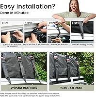 Vista 7 de Kylinlucky Bolsa de carga para techo de 23 pies cúbicos – IPX6 impermeable, 1200D de triple capa, ajuste universal para automóviles y SUV