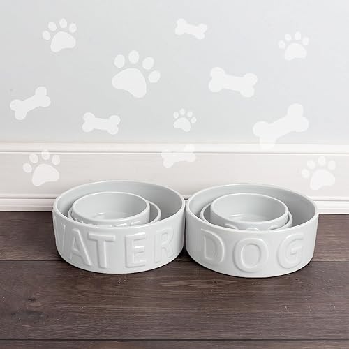 Miniatura 7 de Park Life - Cuencos de cerámica para mascotas, cuencos para alimentos y agua para perros y gatos, lindo cuenco para mascotas para perros y gatos