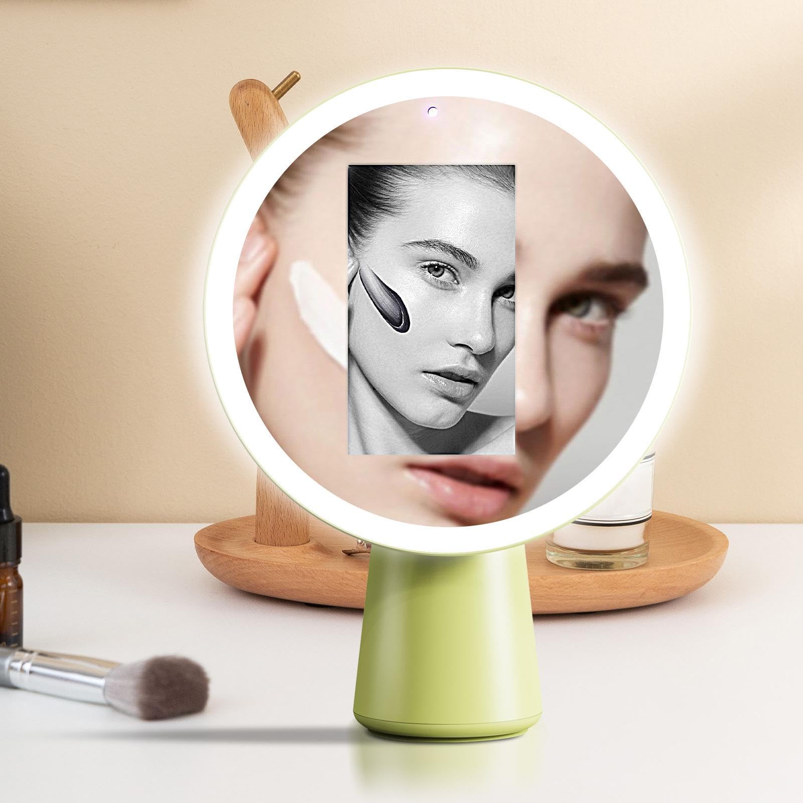 Specchio Illuminato Regolabile con Ingranditore Alta Definizione | con per Trucco Donna, Signore, Mamma, Fidanzata, Da Viaggio, Camera Da , Spogliatoio