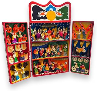 Zoeartcrafts Retablo Nativity Scene 15" inches, Folkart, Altarpiece, Religious Wooden Box, Peru, holiday, religious decorations (2)