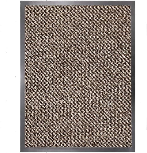 HOUSEGADS Door Mat Dirt Trapper for Indoor and Outdoor, 40x60 Cm, Brown Black Door Mats Indoor, Non-Slip Floor Mat & Kitchen Mat, Non Slip Rubber Backed Mats, Washable Indoor Mats, Non Slip Doormat