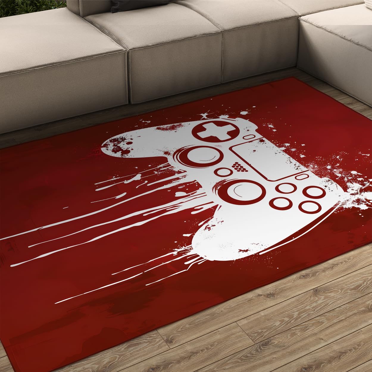 Carpette gamer rouge 60x90cm pour créer une ambiance gaming dans le salon