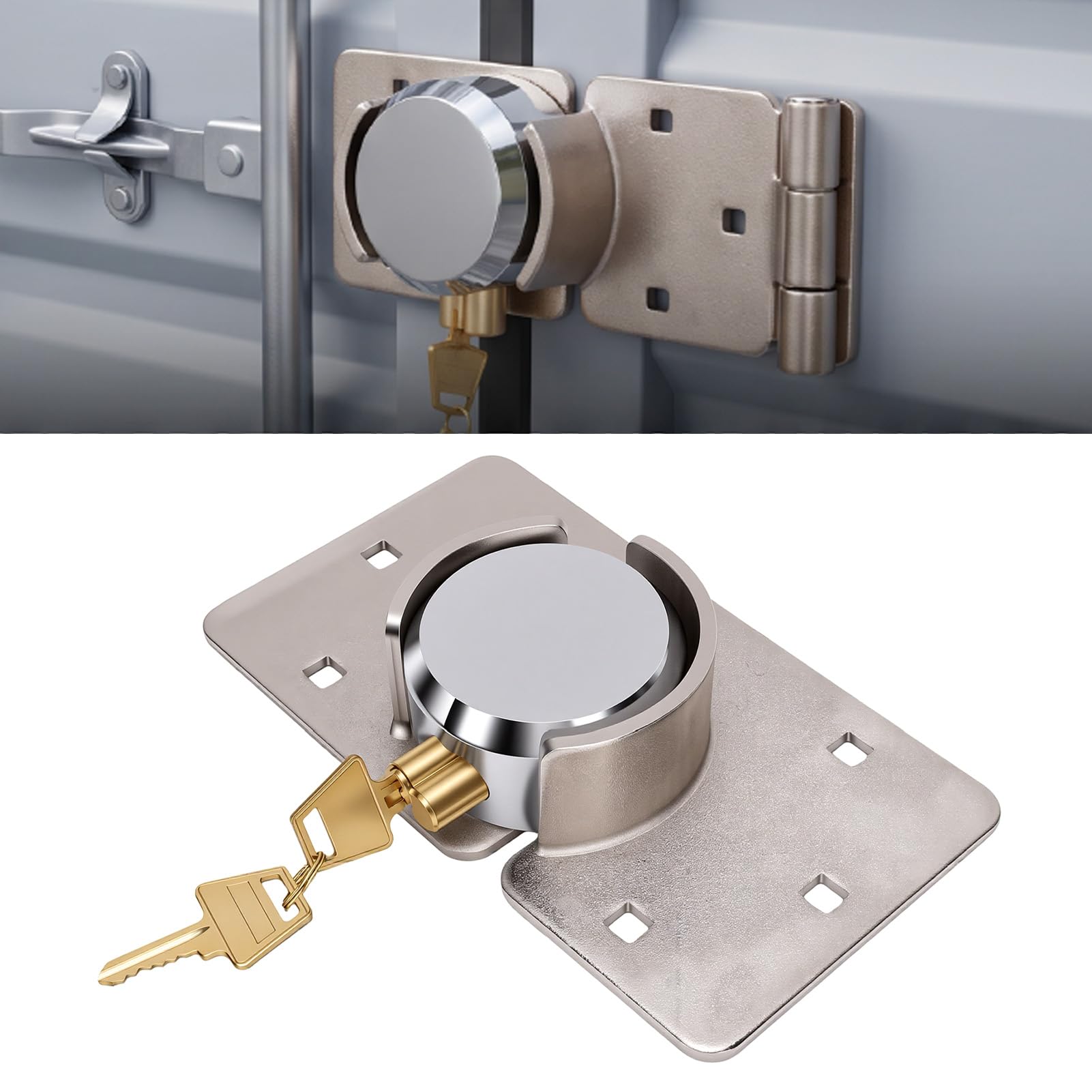 Lucchetto in Acciaio a Catenella Nascosta, Lucchetto a Perno con Shackle | Costruzione robusta, design anti-taglio, compatibilità versatile, facile installazione