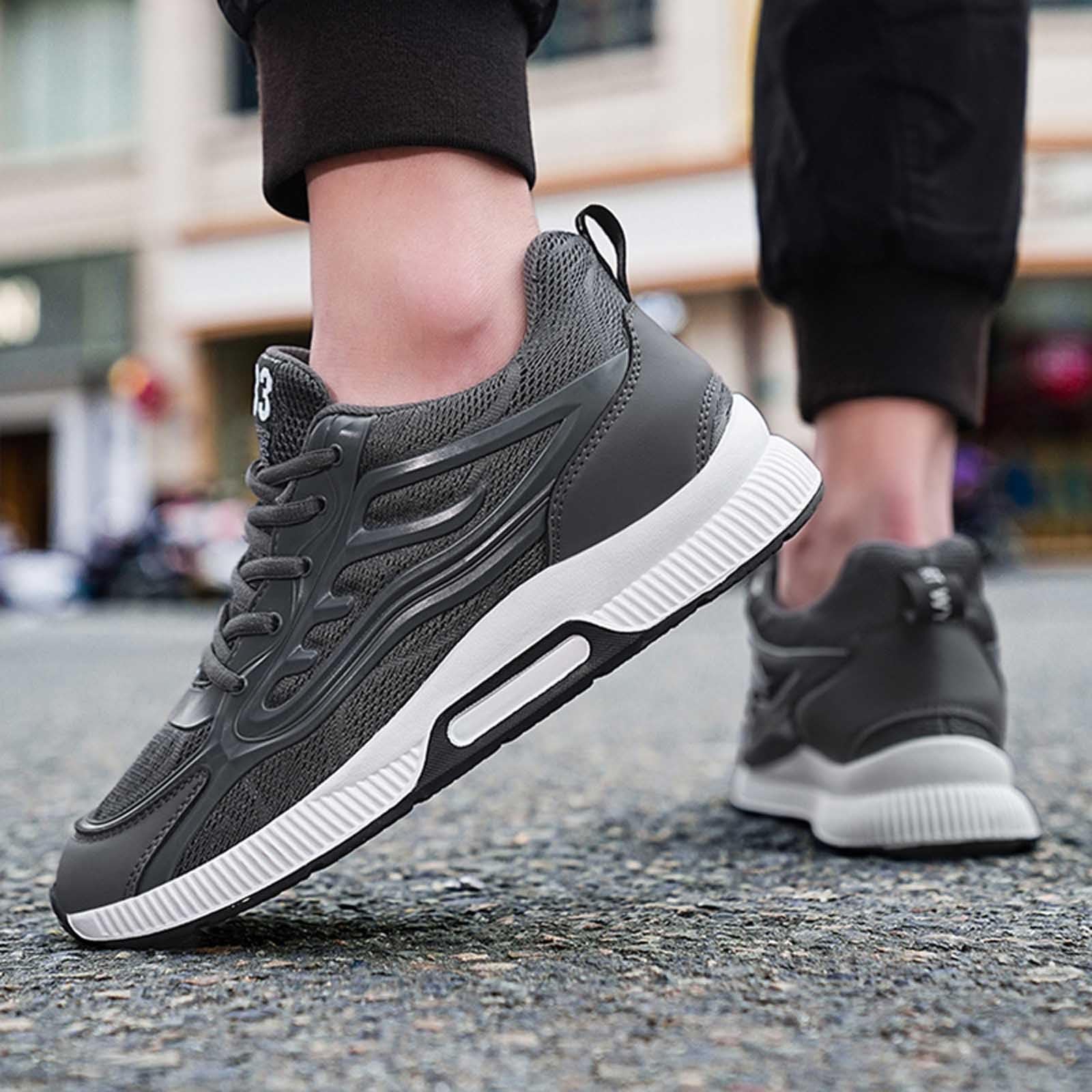 Scarpe da Ginnastica da Uomo Scarpe Palestra Uomo Pianta Larga Tennis Sneakers Alte Camminata Nero Invernali Padel Pallavolo Sneaker Tela Estive Montagna Jogging 52 in Bianche Sport Traspiranti Men