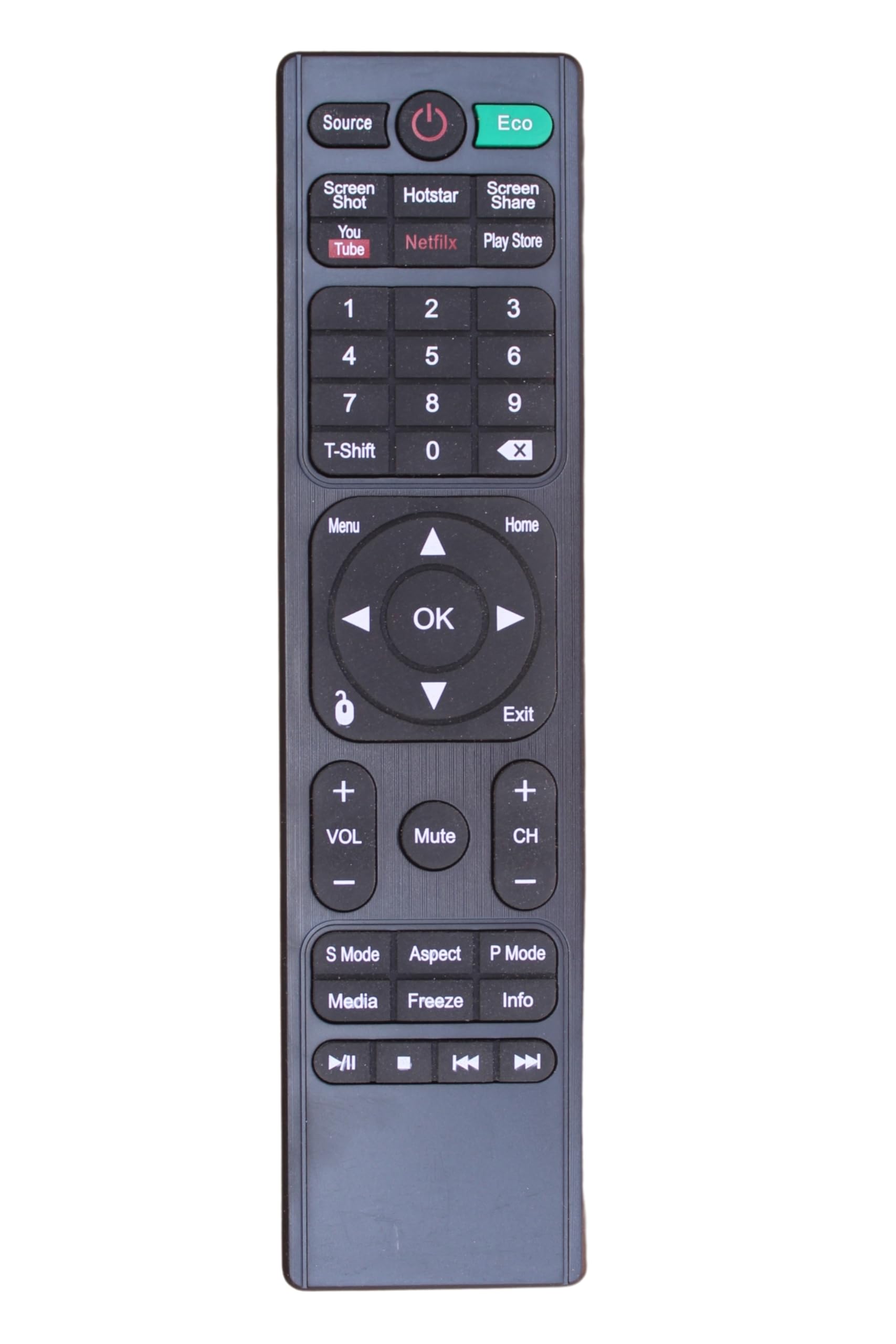 Compatible TV Remote for Hotstar BPL, BTL, Power Guard, Treeview, Mitsun, Akai, Mitashi, Intex Smart Led/LCD Tv | Non Voice - Please Match The Image with Your Old Remote (China LED 359)-image-39