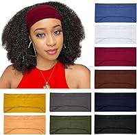 RITOPER 10-Pack Wide Non-Slip Headbands for Women - Yoga Workout Running Sweatbands, Thick Stretchy Boho Hair Bands