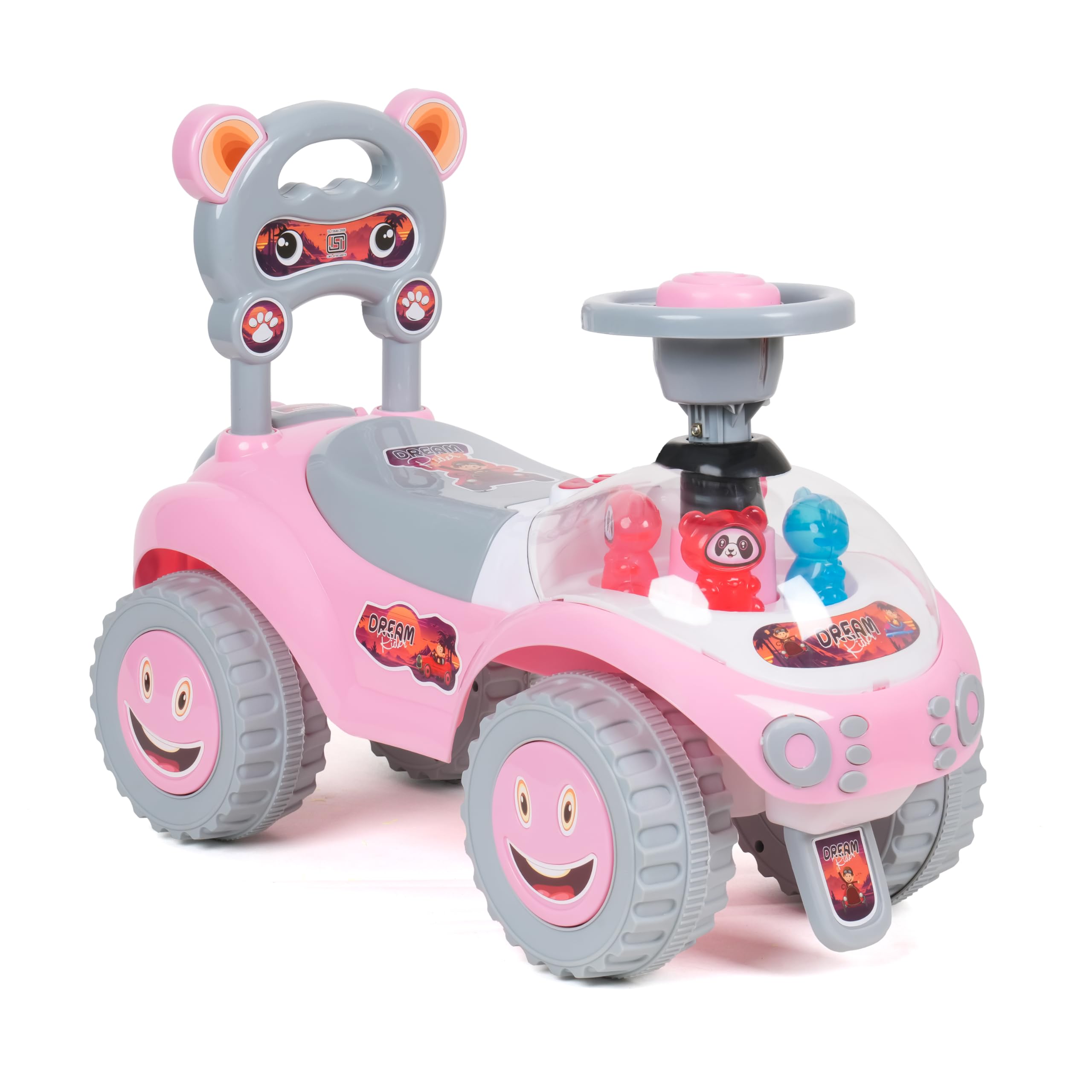 Panda Baby Product Dream Rider on & Car for Kids with Music & Horn Steering Push Car for Baby with Backrest Safety Guard Under Seat Storage & Big Wheels Ride on for Kids 1 to 3 (Dream Rider, Pink) (B0DDPRRLWP) Amazon Price History, Amazon Price Tracker
