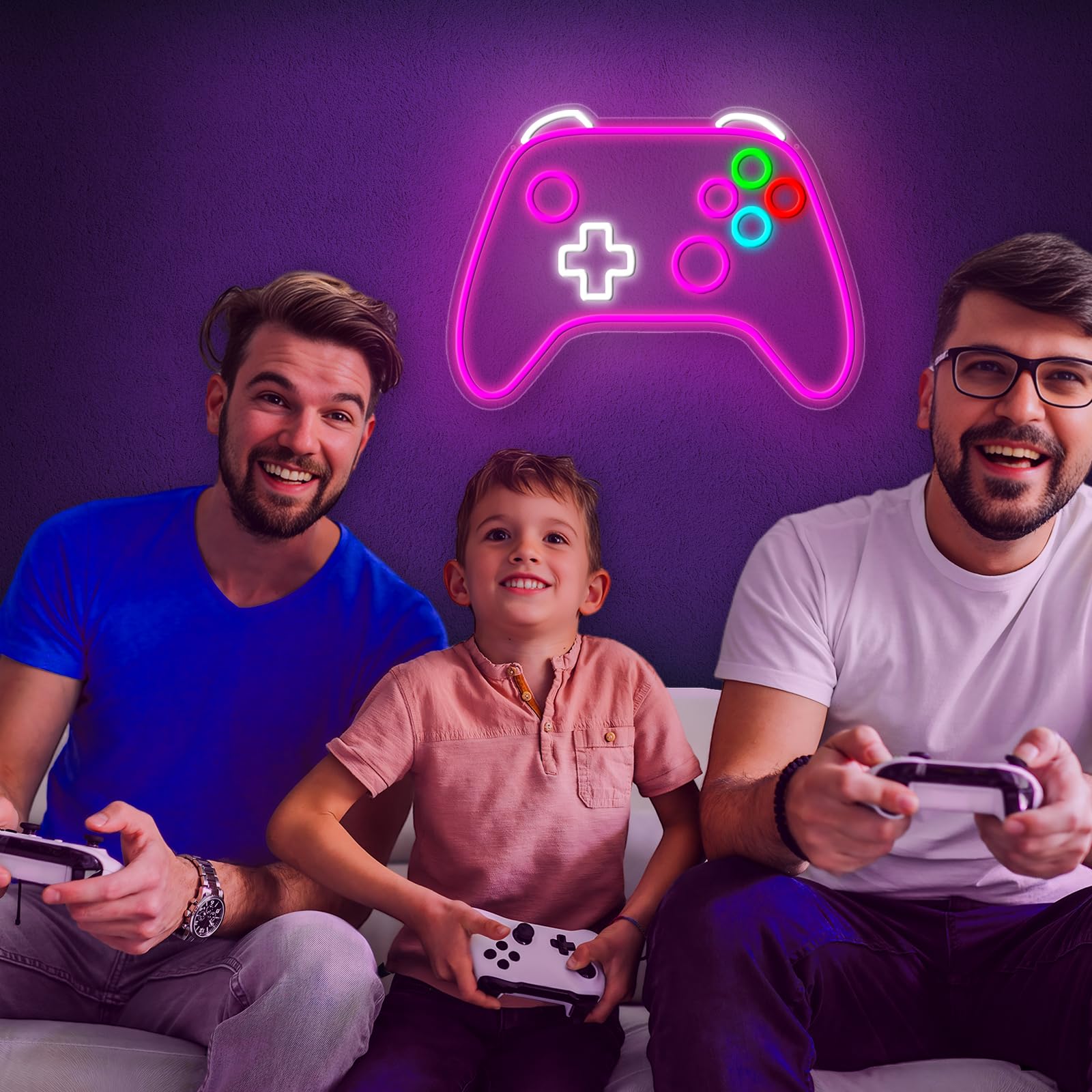 Gamer Neon Sign,Game Room Wall Decor Dimmable Gamer Led Sign Gamepad Shaped Neon Signs For Teenage Bedroom,Man Cave,Boy Kids Gifts