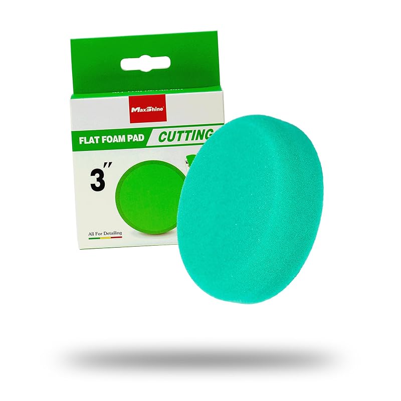 Boina de Espuma de Corte Plana Maxshine de 7,6 cm com Base Hook-and-Loop para Politrizes DA e Rotativas