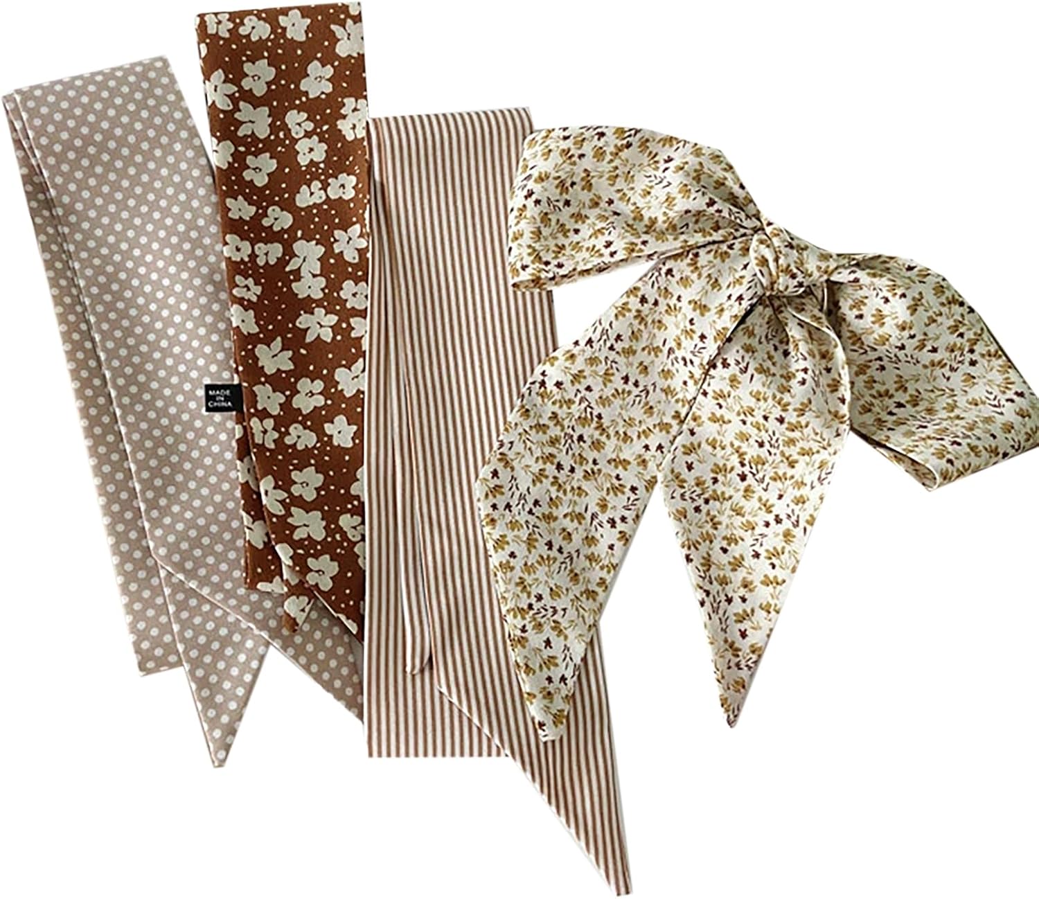 4 Pack Purse Scarf Handbags For Women,Boho Scarrves for Bag Hair Accessories Handle Fashion Lightweight