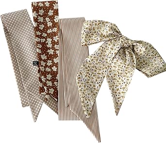 4 Pack Purse Scarf Handbags For Women,Boho Scarrves for Bag Hair Accessories Handle Fashion Lightweight