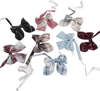 kaxilu Adjustable uniform ties for girls Ladies Adjustable Pre- tied Bowtie - 8PCS Bow Ties for Women ties for uniform