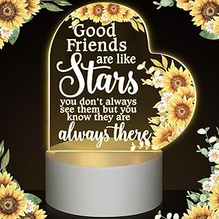 Jetec Acrylic Night Light Friend Gifts for Women Birthday Gifts for Her ...
