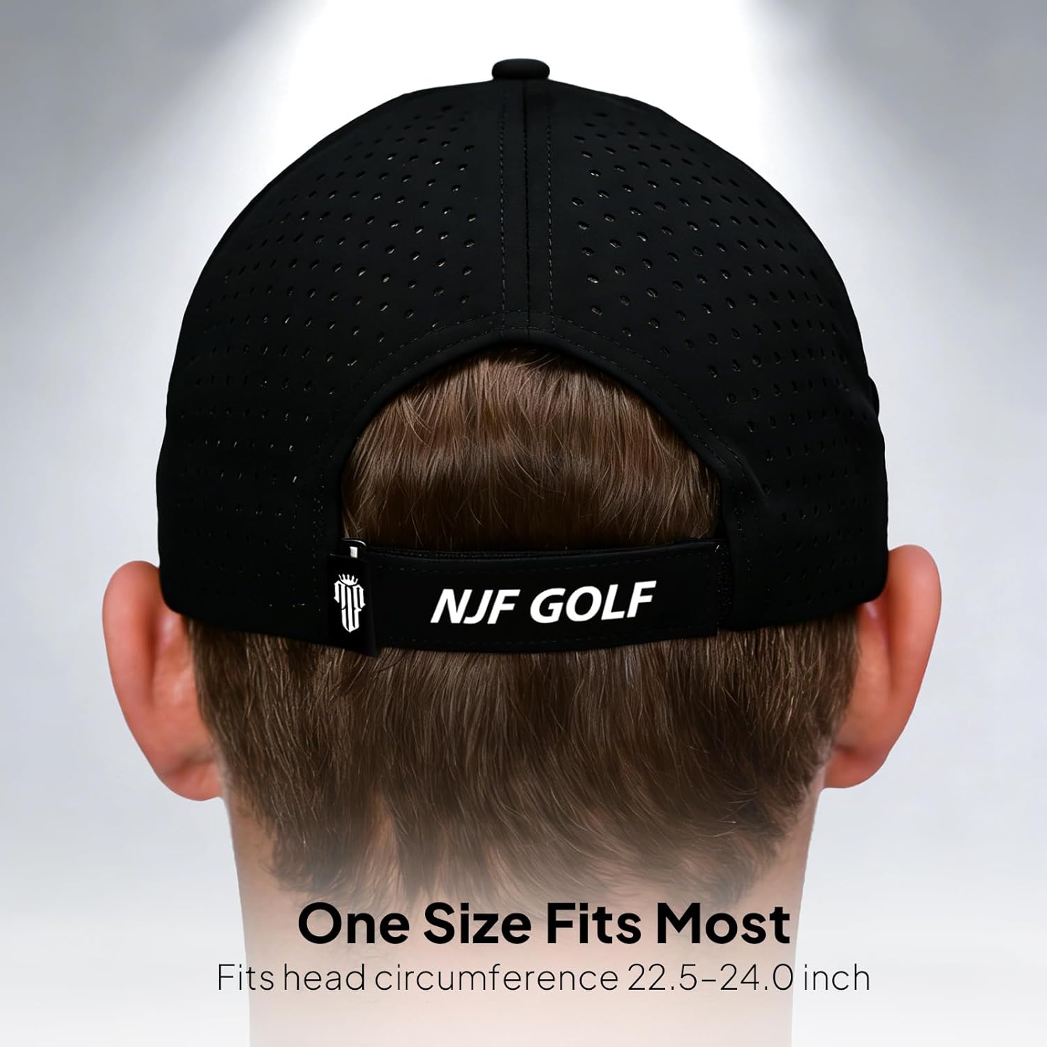 NJF Golf™ Hat Men - Breathable Mens Golf Hats, Adjustable Rope Snapback Cap, Convenient Cap with Tee Holder - Image 7