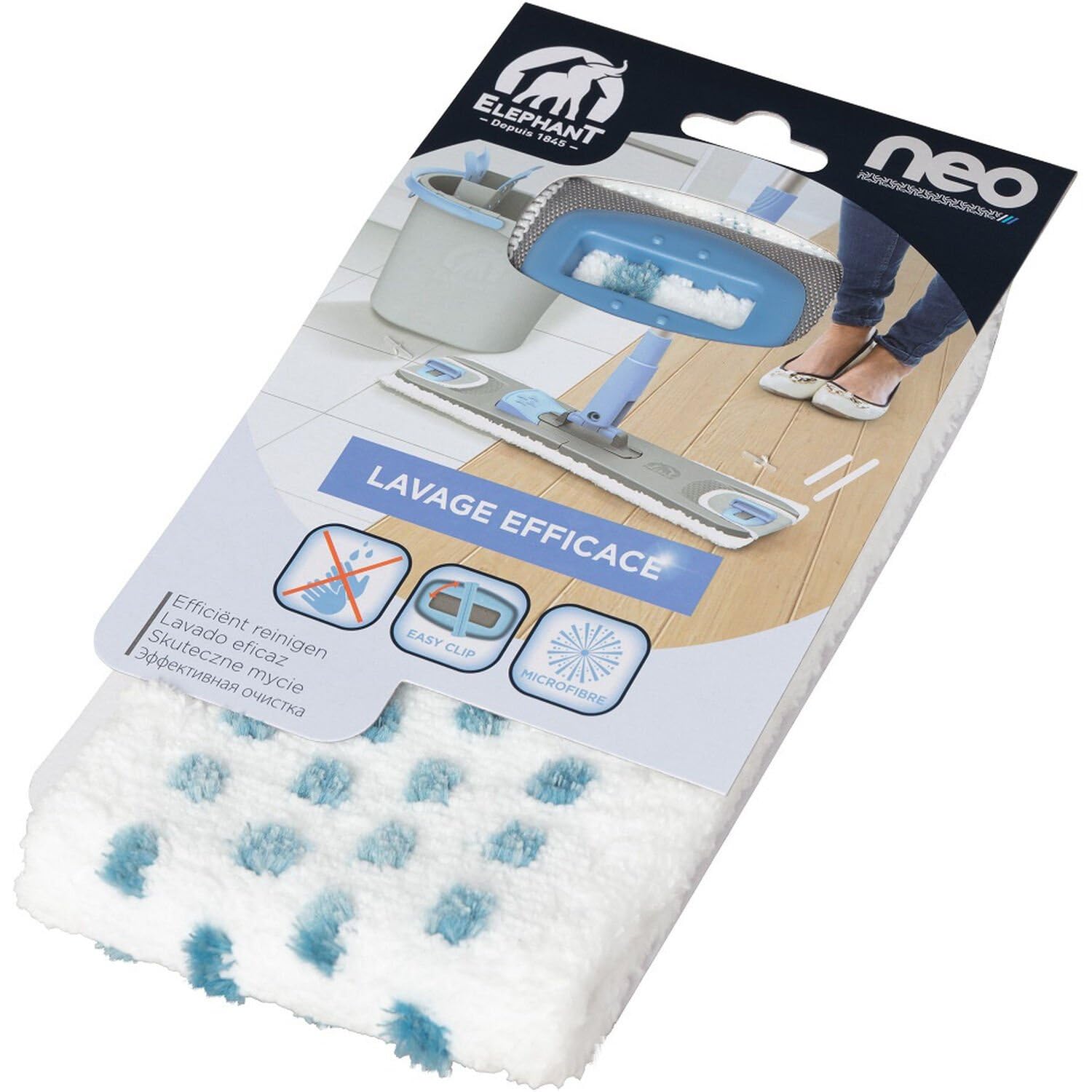 ELEPHANT – Housse de Lavage Résistante pour Serpillière, Nettoyage Facile et Efficace - Le lot de 2