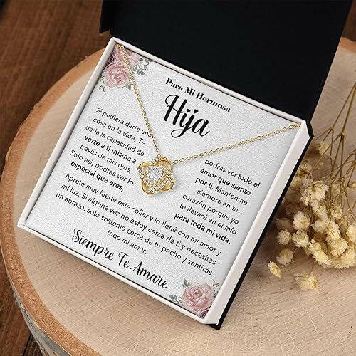 Miniatura 5 de Regalos Personalizados Para Hija - A Mi Hija Con Amor, Cadenas Para Mujeres 14k Con Corazon, Regalo Para Mama Personalizado, Diges De Plata Para