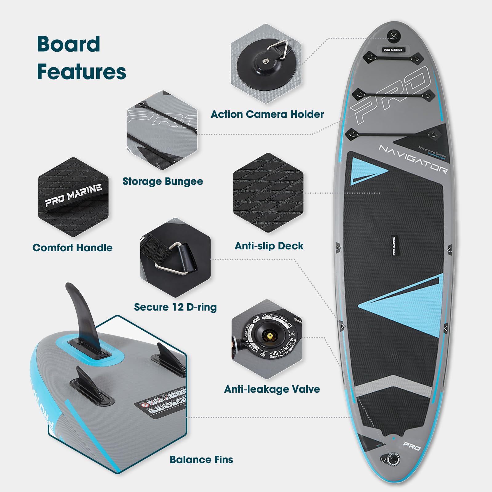Amazon | PROMARINE 10フィート 空気注入式パドルボード
