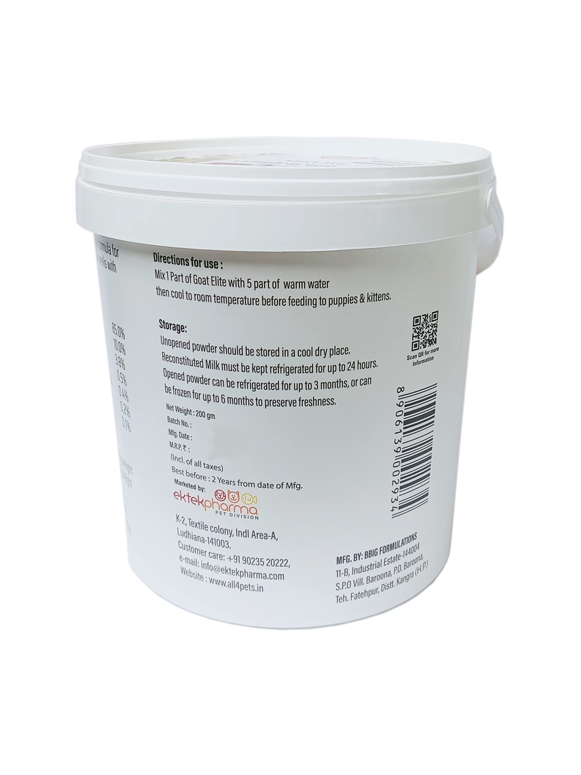 all4pets Goat Elite Milk Replacer Milk Powder for Pets 200 Gm, Baby 3
