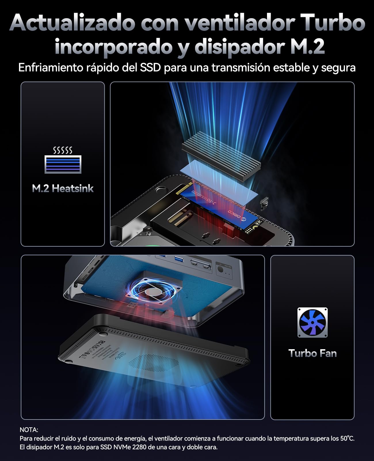 ORICO Carcasa SSD M.2 NVMe/SATA y Unidades SATA de 2,5"/3,5" hasta 26TB HDD,USB C Dock con 4K HDMI,Adaptador 10Gbps USB-A/C, SD/TF, 100W PD, Ethernet,Compatible con portátiles HP/Lenovo/DELL
