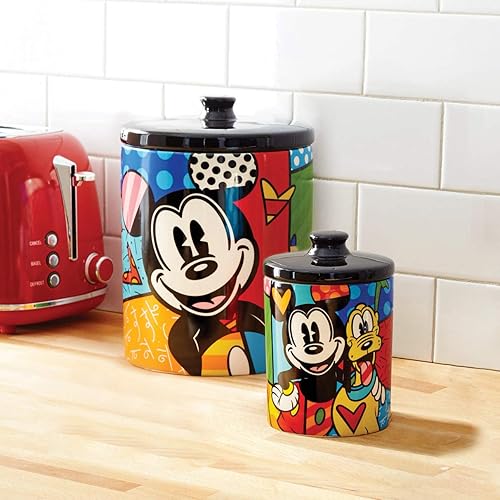 Miniatura 5 de Enesco Disney by Britto - Tarro de caramelos de Mickey Mouse y Pluto, 6 pulgadas, multicolor