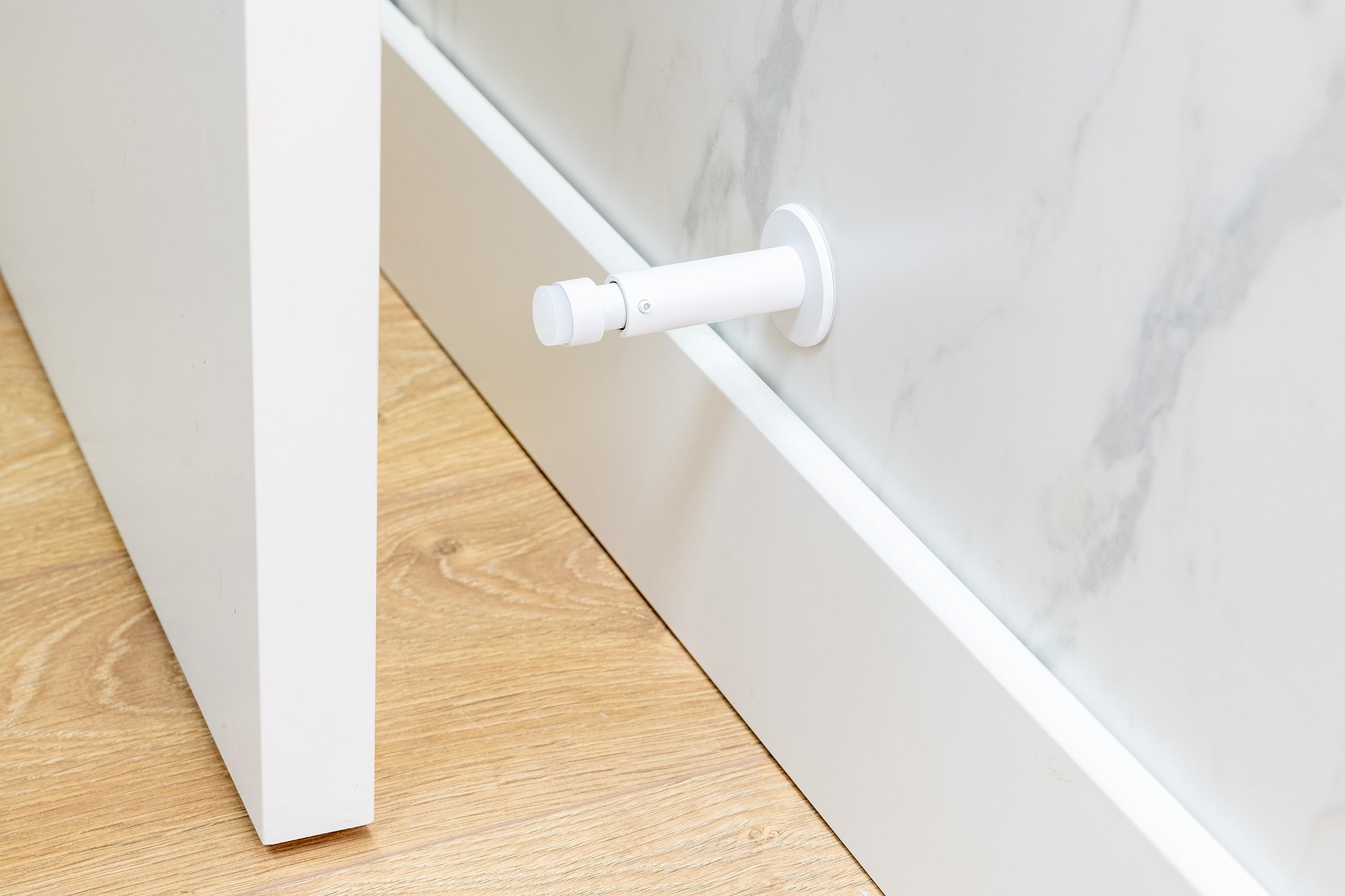 Fermaporta Regolabile Da Muro EVI - Gomma Bianca, Acciaio Inox, Per Porte 88-160mm, Con Viti E Adesivo - Foto 9