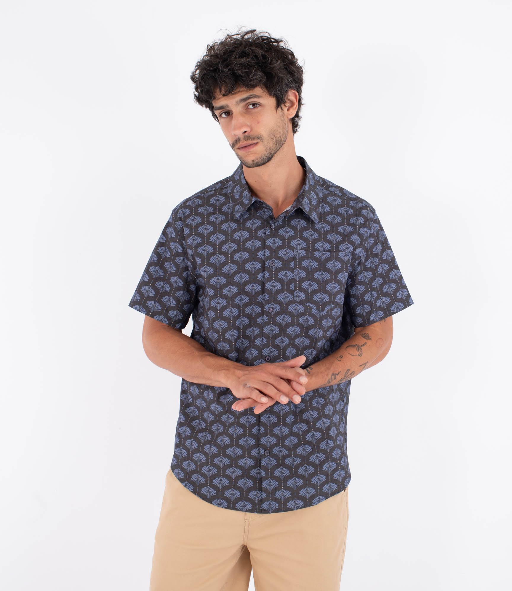 Hurley Mens Short-Sleeved Printing Press Arbore T-Shirt, Black, S EU