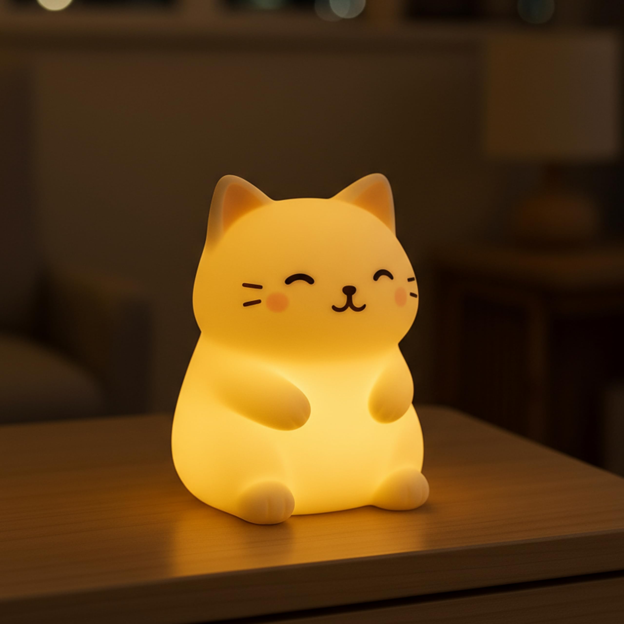 Live SoGOOD Baby Night Light with 7 Touch Colours, USB-C Charging, Timer Function, Soft Silicone, Bedside Lamp for Children's Room, Comfort Night Gift, Tom