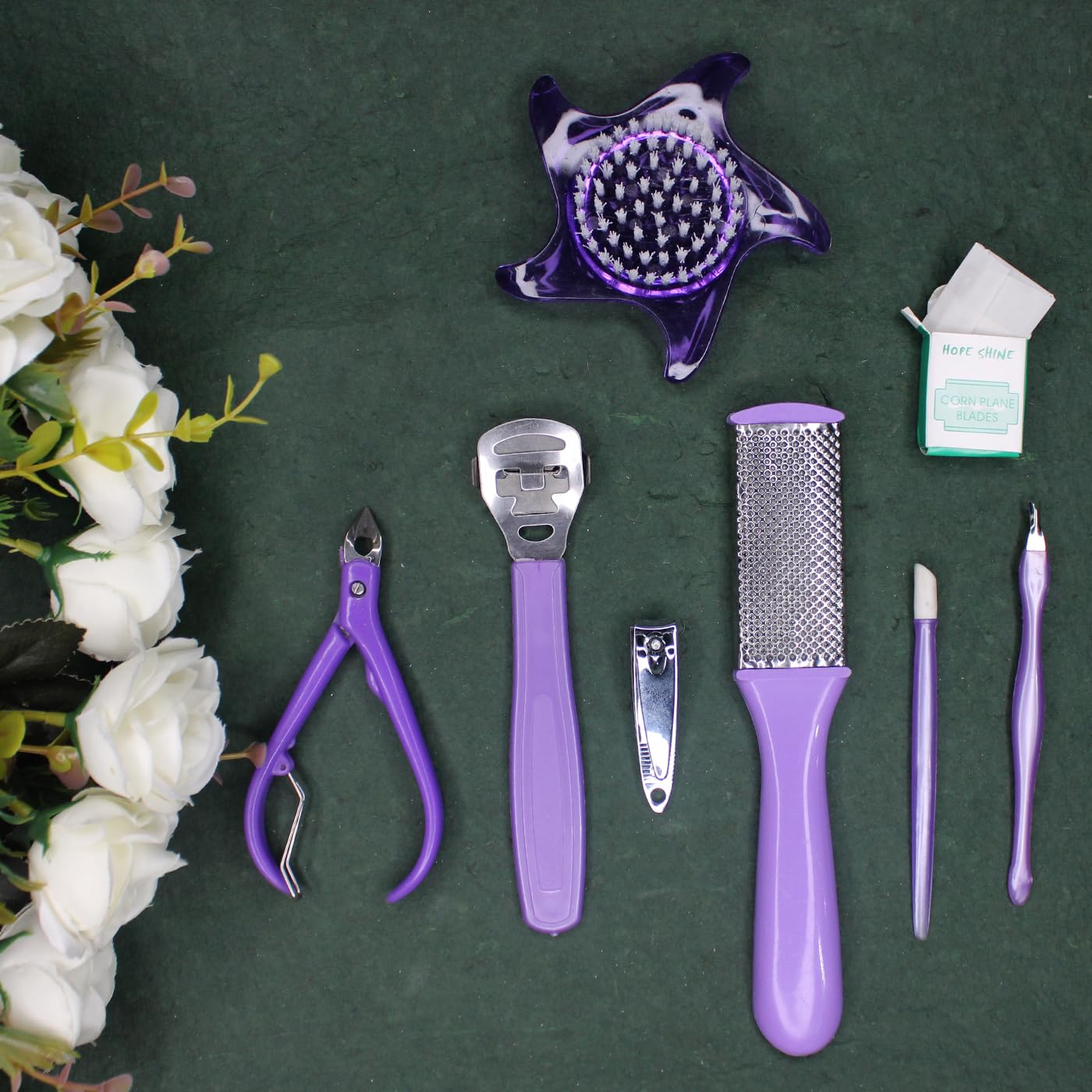KYNA 8 In 1 Manicure Kit Dead Skin Removal Pedicure Grooming Tools Beauty Accessories For Girls And Women Random Colours Pack Of 1-picture-35