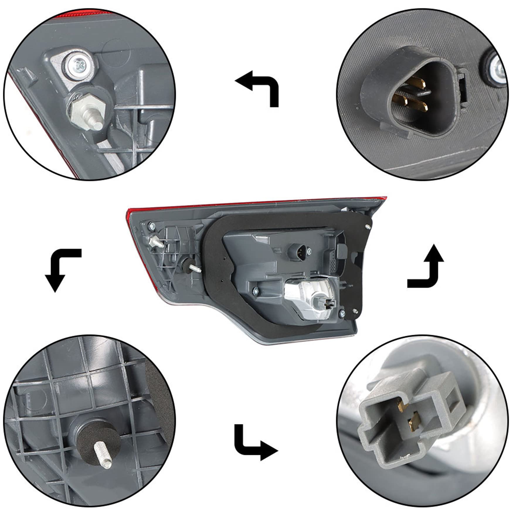 Huray - Luz Trasera Exterior Izquierda Para Toyota Highlander 2017-2019