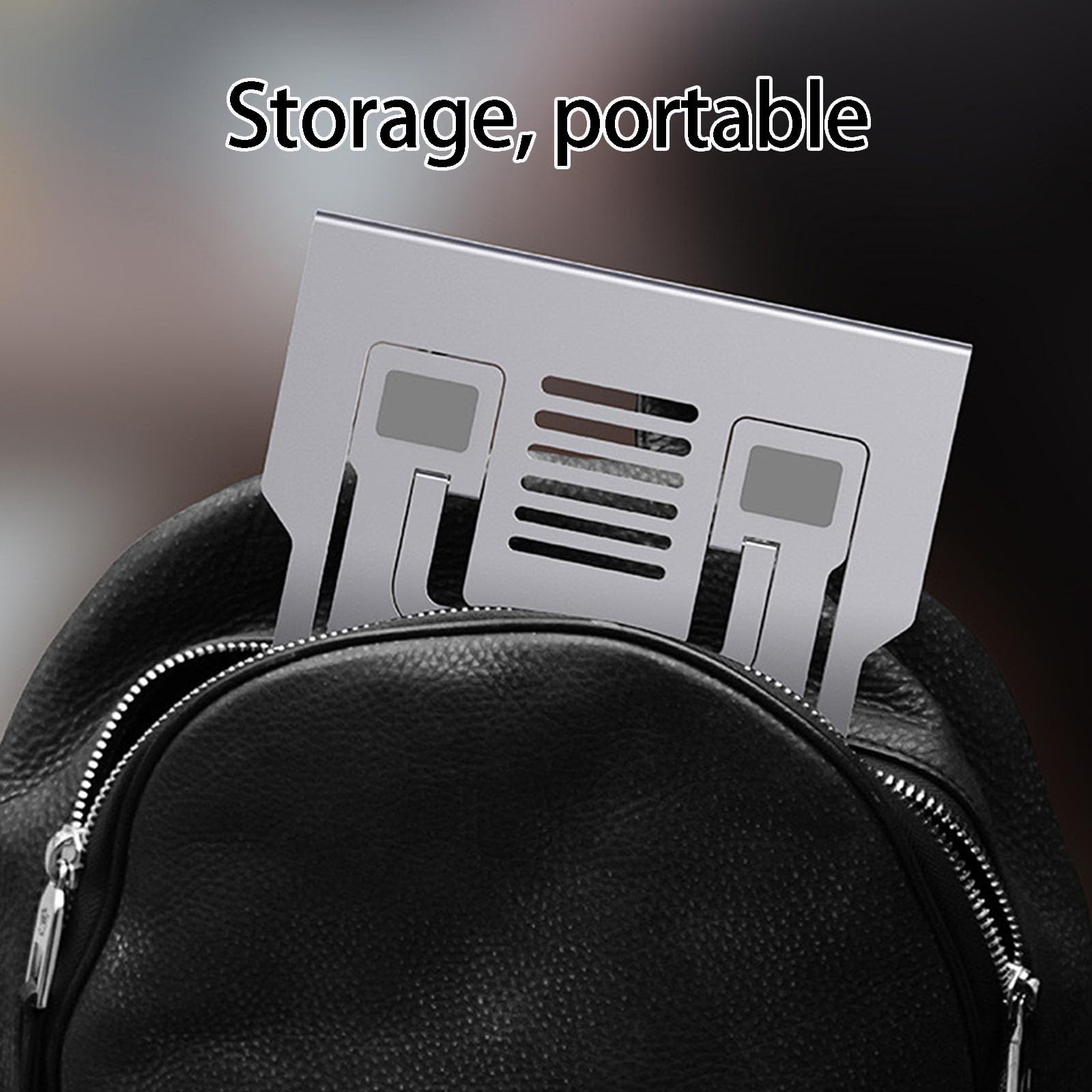 Soporte ergonómico para portátil con estaciones de acoplamiento integradas y 6 ajustes de altura para un cómodo soporte portátil con concentradores