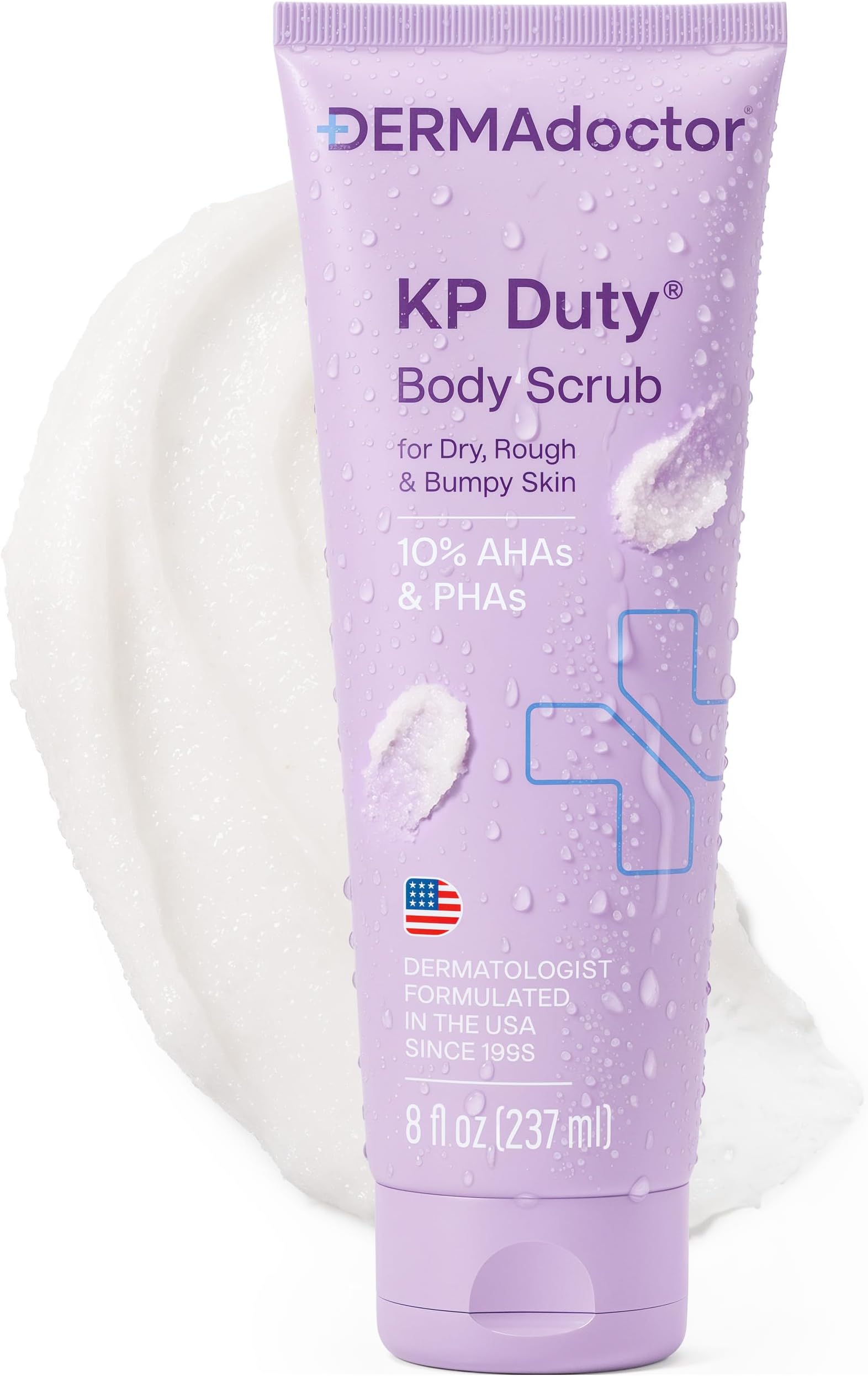 Kp Dermatologist Formulated Body Scrub Exfoliant For Keratosis Pilaris And Dry, Rough, Bumpy, White/Off White