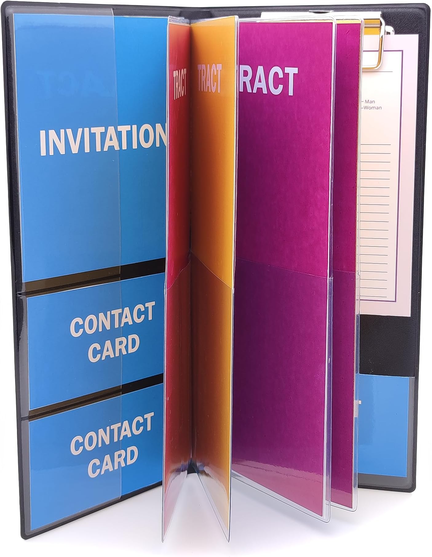 ASVP Shop JW Ministry Organizer Tract Holder Jehovah Witness Field Service (Black)