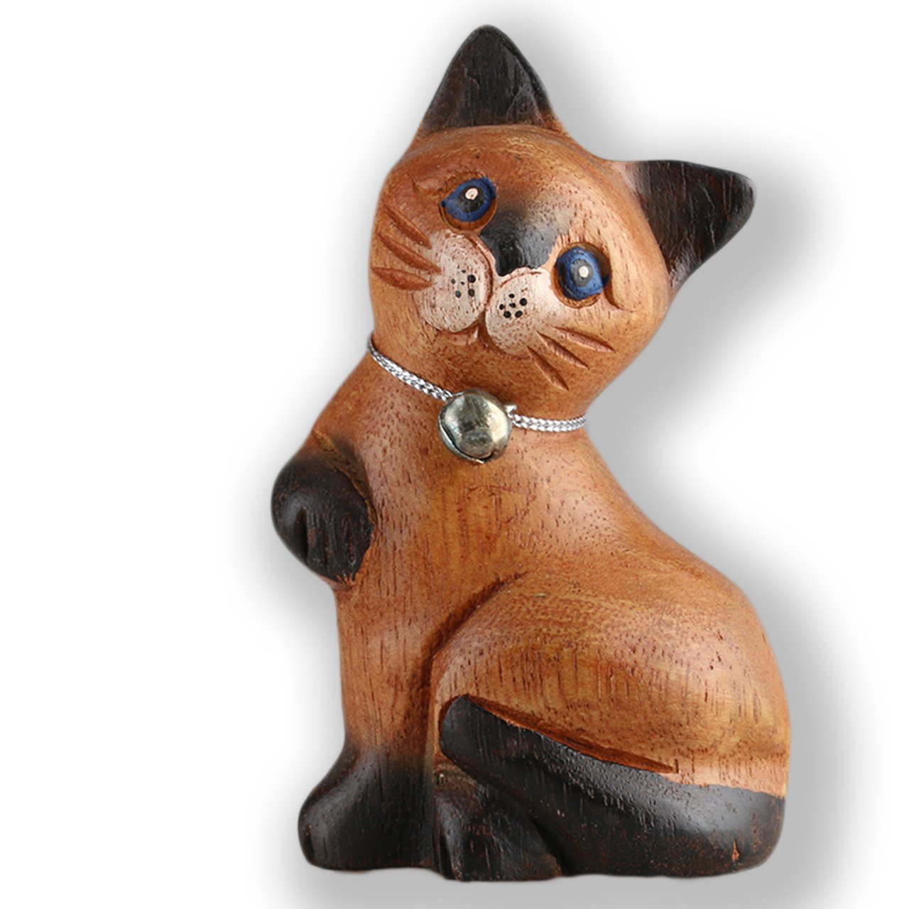 ART-CRAFT HTKA011 Holzkatze in verspielter Pose bemalt 10 cm