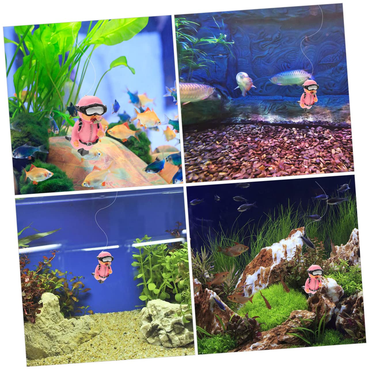 BESPORTBLE 12 Pièces Plongeur D'aquarium Ornement De Plongeur Jouets D'intérieur Plongeurs Flottants Les Plongeurs Figurine De Chasseur De Coffre Au Trésor Figurines Accessoires Miniature PVC