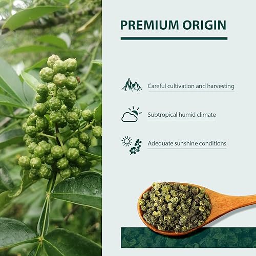 Vista 23 de Soeos Sichuan Peppercorns, 8 onzas (8.01 oz), auténtica pimienta roja Szechuan, efecto adormecedor y hormigueo, menos semillas, sabor fuerte