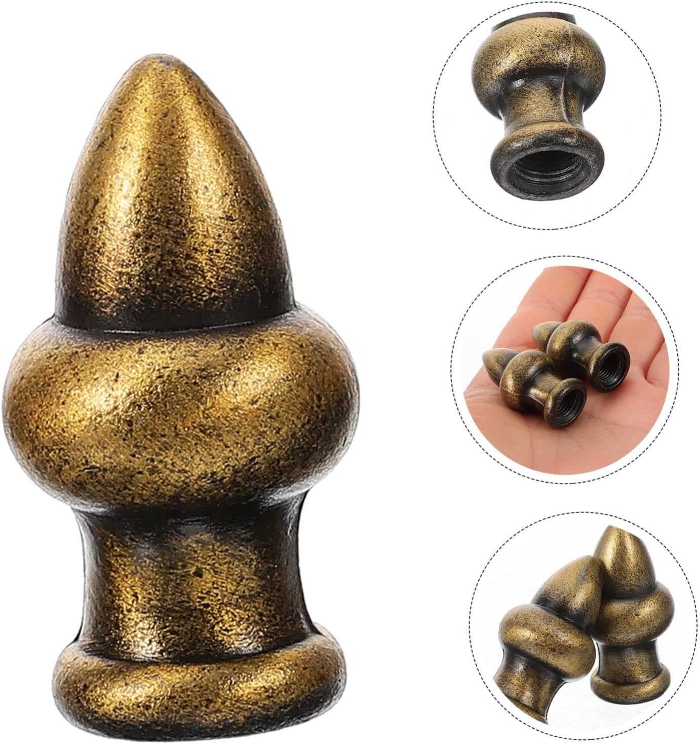 MERRYHAPY 4pcs European Style Lamp Finial Knobs for Table and Floor Lamps Easy to Install Light Screw Caps for Chandelier and Lighting Decor Versatile Decoration for Various Spaces
