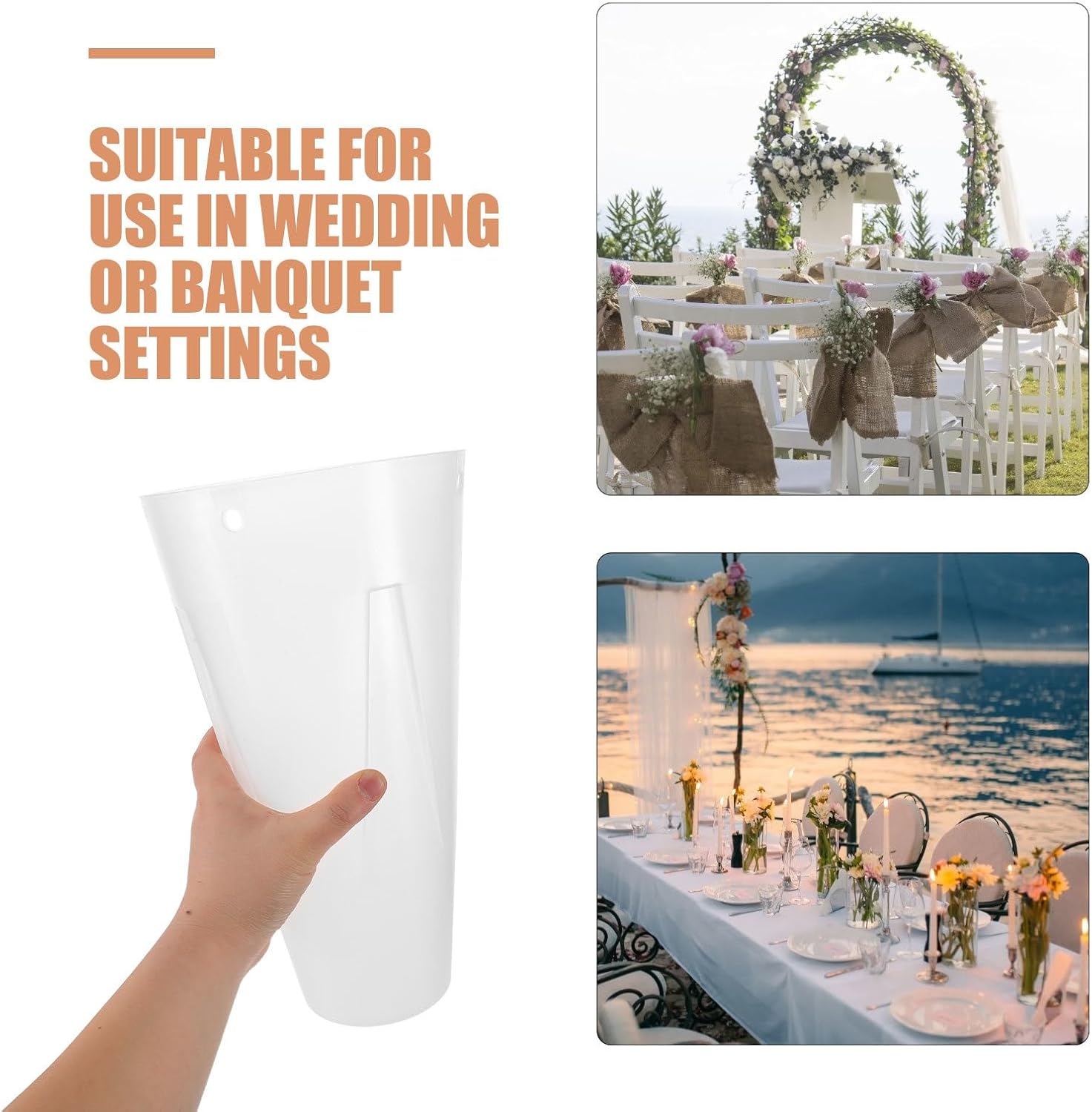 Holibanna 4pcs Flower Arrangement Holder: Flower Bouquet Fixing Tool - Floral Arranger Bucket for DIY DIY Bouquets Artificial and Fresh Floral Wedding Table Centerpiece
