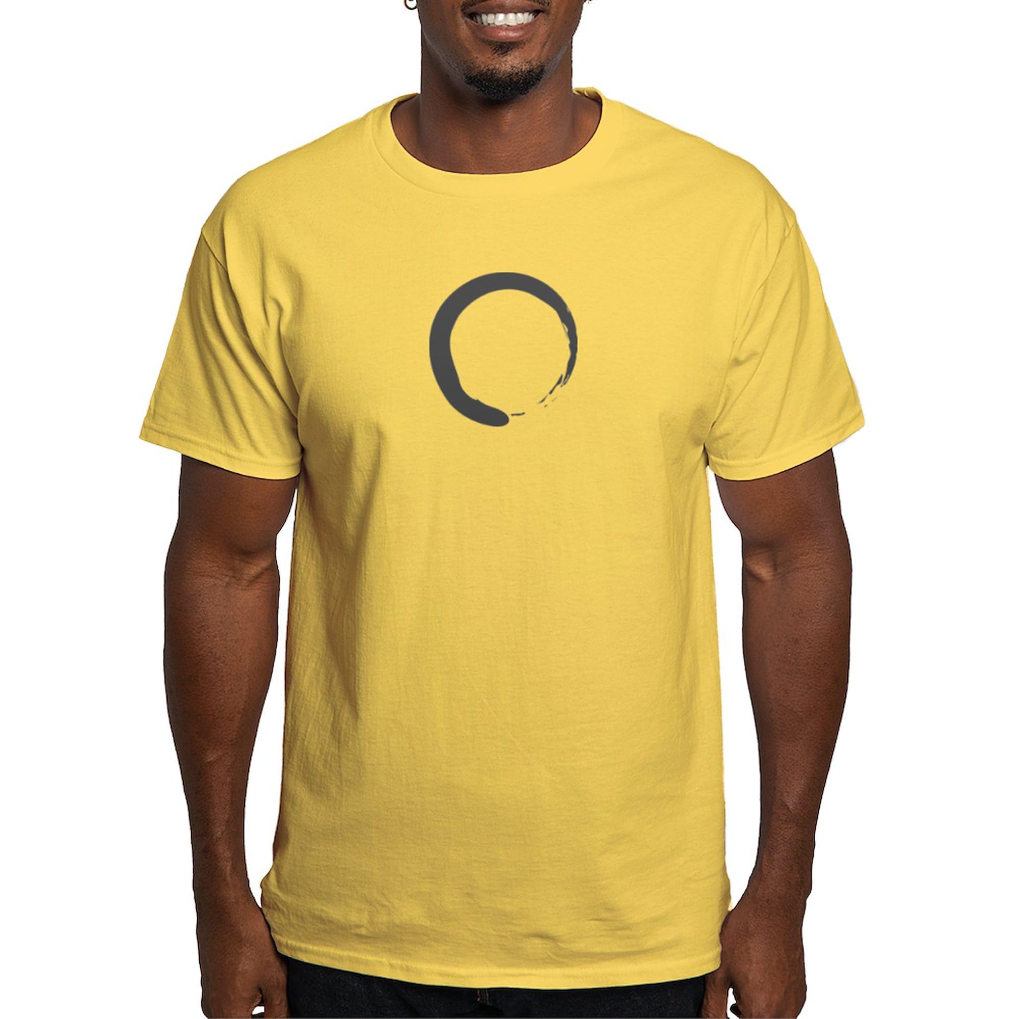 CafePressEnso Zen Circle Light T Shirt Men's 100% Cotton, Classic Graphic Light T-Shirt