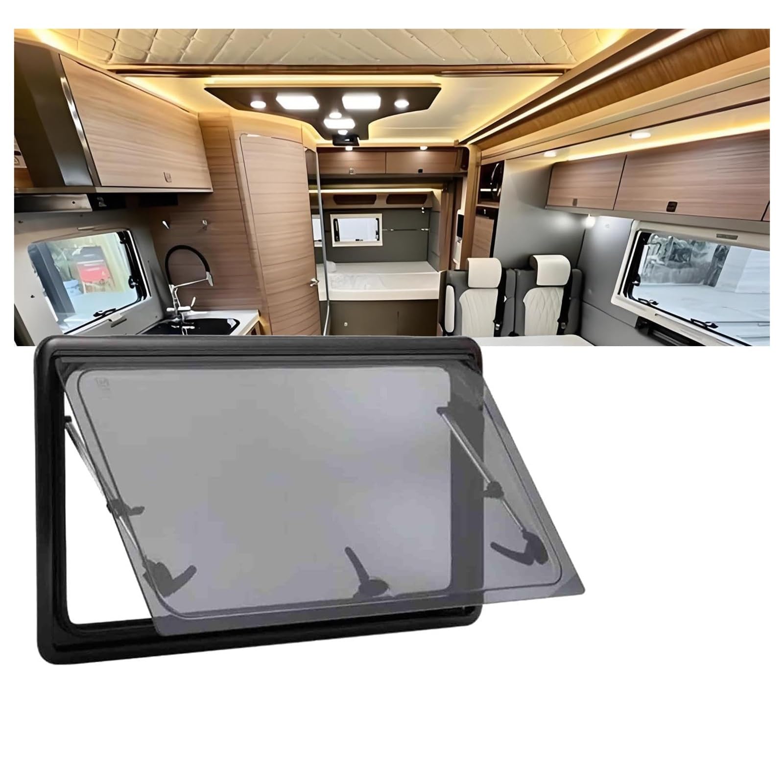 Ventanas For Caravanas, Ventanas Laterales For Caravanas, Ventana De Empuje Con Mosquitera, Ventana De Visualización For Caravanas, Autocaravanas(1300x600mm)