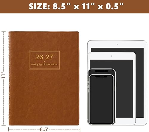 Miniatura 7 de Agenda y agenda de citas 2026-2027  Agenda diaria grande por hora 2026-2027, julio 2026 a junio 2027, 8.5 x 11 pulgadas, agenda de citas con