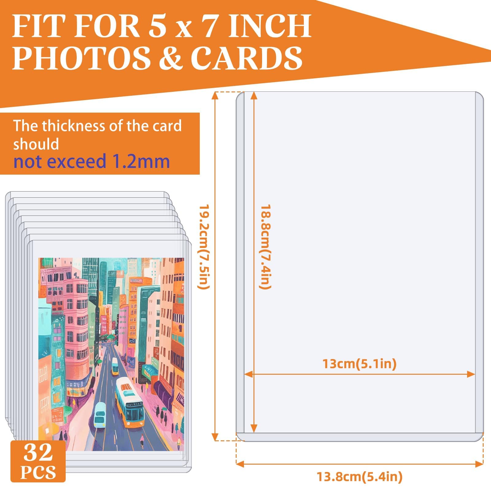 Amazon.com : Vmiapxo 32 Pack Toploaders for Cards, 5X7 Photo Sleeves, Rigid  Hard Plastic Card Sleeve-Waterproof Photo Holders, Postcard, Trading,  Baseball Cards Collector and Protector (Clear Double Side Display) : Office  Products