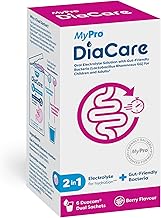 DiaCare Berry Electrolytes and Probiotic | Berry Flavour Oral Electrolyte & Probiotic Sachets – 6 Sachets Oral Rehydration for Children and Adults