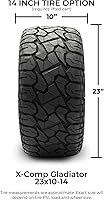 Vista 4 de Xcomp Gladiator 23x10-14 DOT - Neumático para carrito de golf con refuerzo de acero, juego de cuatro
