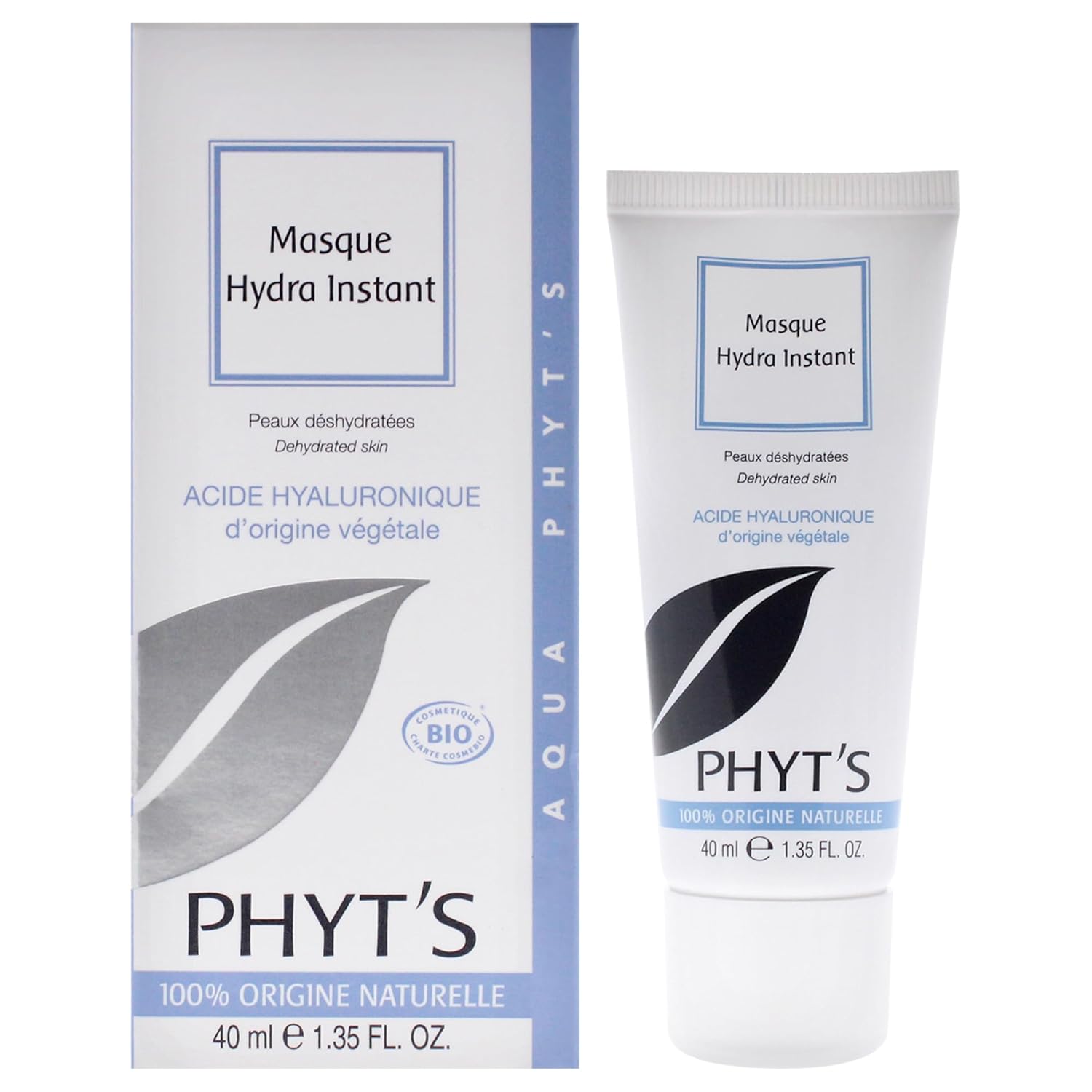 Phyts Hydra Instant Mask - Vegan Face Mask - Replenishes Moisture, Provides Antioxidant Power, Blurs Imperfections - UVA and UVB Protection - 1.35 oz